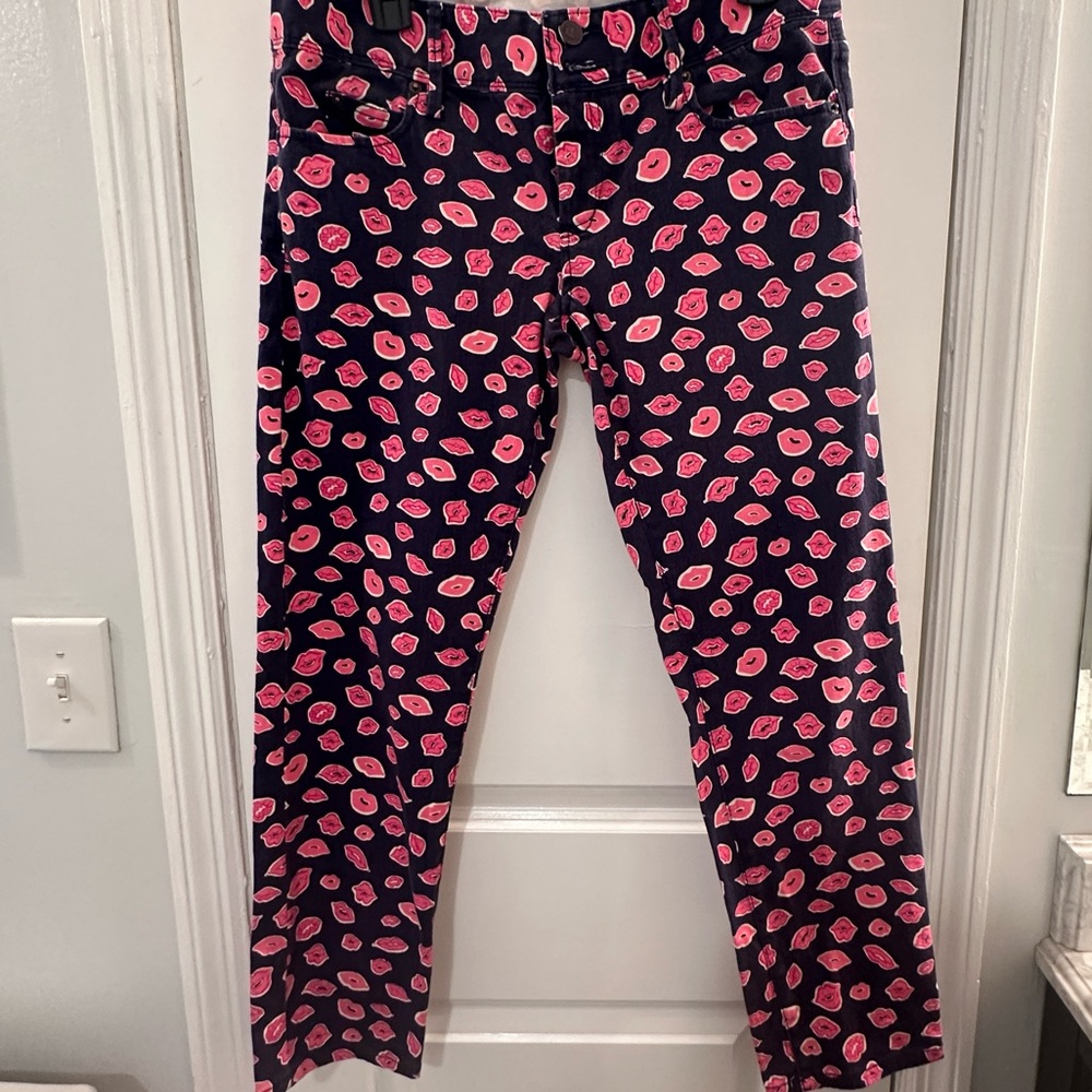 💋Perfect for Valentine’s!💗 Lilly Pulitzer Lips Print “Bocce” Worth Mini Jeans
